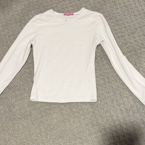 Edikted Women's Long Sleeve White Tee